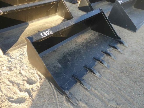 Unused Trubilt 60" Tooth Bucket for Skid Steer