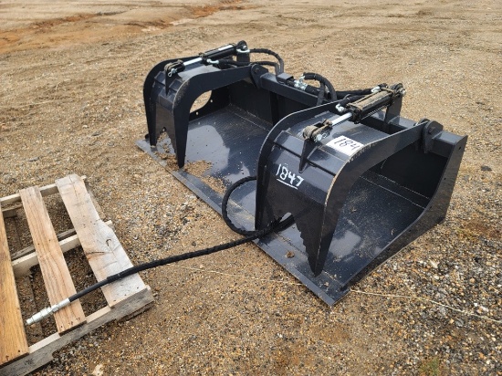 Wolverine 72" Grapple Bucket for Skid Steer: Quick Attach