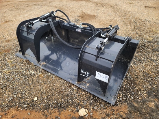 Wolverine 72" Grapple Bucket for Skid Steer: Quick Attach