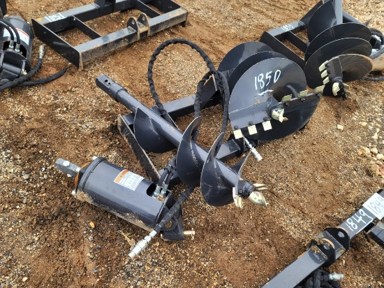 Wolverine Auger w/ 2 Bits for Skid Steer: Quick Attach