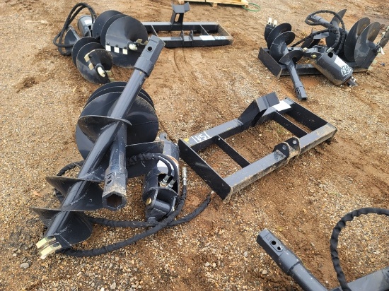 Wolverine Auger w/ 2 Bits for Skid Steer: Quick Attach
