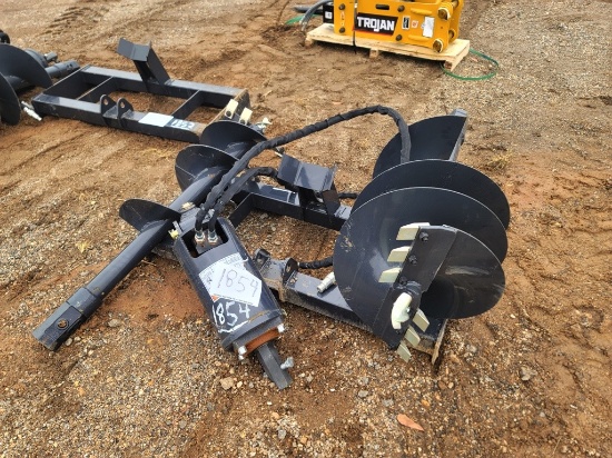 Wolverine Auger w/ 2 Bits for Skid Steer: Quick Attach