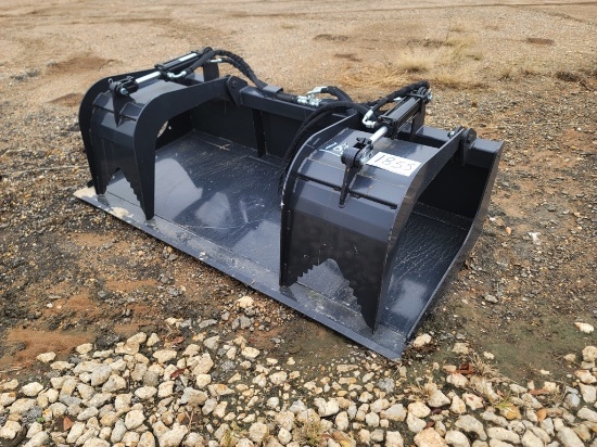 Wolverine 72" Grapple Bucket for Skid Steer: Quick Attach