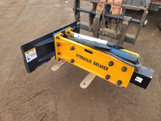 Wolverine Hydraulic Breaker for Skid Steer: Quick Attach