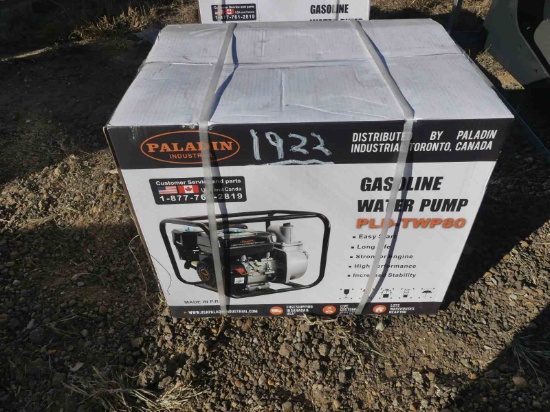 Unused Paladin 3" Trash/Water Pump: 7hp Gas Eng.
