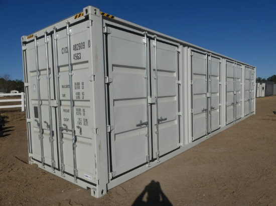 Unused 40' Container, s/n CICU4829090: 4 Side Doors, 1 End Door