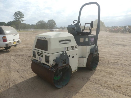 2007 Terex TV1200 Tandem Drum Vibratory Roller, s/n SLBT00RZE709CD292 (Salv