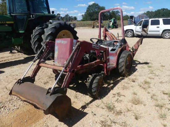 Honda 6522 MFWD Tractor, s/n Not Visible (Salvage): w/ Backhoe Attachment