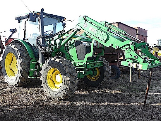 2021 John Deere 6135E MFWD Tractor, s/n 1P06135EVM0011999: C/A, JD 540M Loa