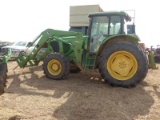 John Deere 6615 MFWD Tractor, s/n L06615D452192: C/A, Front Loader, Quick H