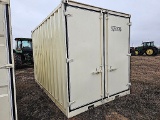 12x7x8 Container, s/n SQ518745: Double End Door, Side Window, Tag 81721