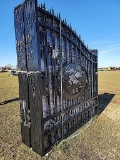 Greatbear 14' Bi-parting Wrought Iron Gate: Buck & Doe Scene, Tag 80900