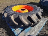 New Goodyear 12.4-24 Tractor Tires w/ Kubota Rim, Tag 80922