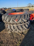 (2) Titan 16.9-38 Tractor Tires w/ Rims, Tag 81256