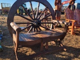 Wagon Wheel Teak Bench: Tag 83107