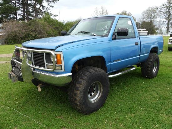 1993 GMC 1500 4WD Pickup, s/n 1GTEK14K1PZ543719: Auto, 9000 lb. Winch