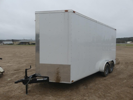 2022 Triple R 7x16 Enclosed Trailer, s/n 59N1E1626NB021053 (Title Delay): T