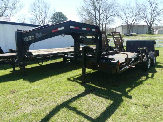 2001 Lifetime EPG4-518W Lay Down Gooseneck Trailer, s/n 1LPGE218441FE13025