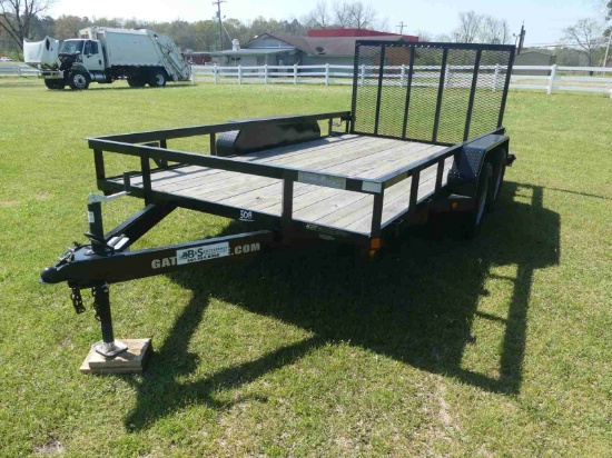 2023 Gator Made 6x14 Trailer, s/n 4Z1UA1422P5010010: 3500 lb. Axles, Spring
