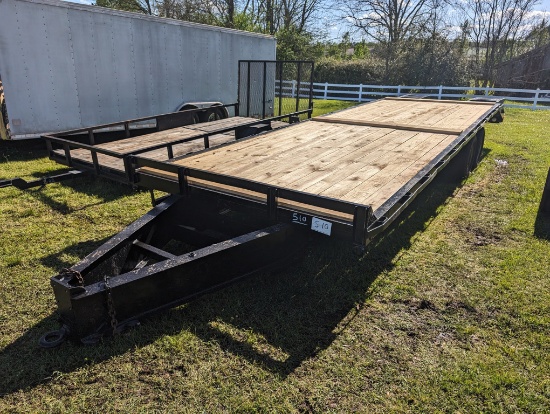 Tag Trailer (No Title - Bill of Sale Only): T/A, 24+5+5, Dovetail, Ramps