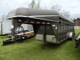 2010 Delta 28' Stock Trailer, s/n 4MWGS202XAN026205