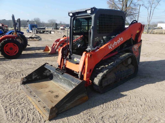 2022 Kubota SVL65-2 Skid Steer, s/n 17847: Encl. Cab, Hyd. QC GP BKt., Rubb