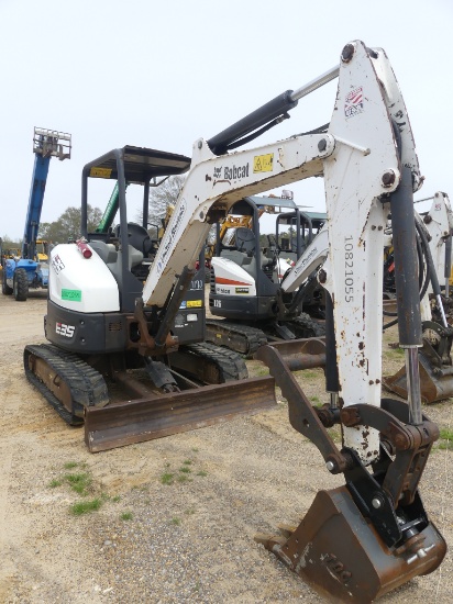 2018 Bobcat E35i Mini Excavator, s/n B3Y213054: Meter Shows 1729 hrs