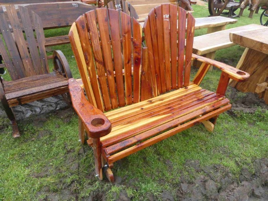 Cedar Glider Love Seat