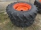 (2) Goodyear 460/85R34 Rear Tires & Rims for Kubota