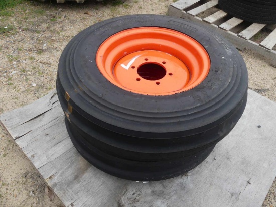 (2) Firestone 7.5L-15 Tires & Rims for Kubota