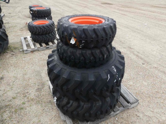 (2) 25x8.50-14 and (2) 15x19.5 Tires for Kubota