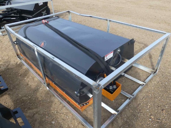 Unused 2023 Wolverine 72" Boxbroom Sweeper Attachment: for Skid Steer. Mode