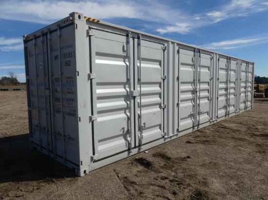 Unused 2024 40' High Cube Storage Container, s/n MMPU1011855: 4 Side Doors,
