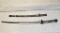 JAPANESE SAMURAI SWORD, DAMASCUS BLADE. THE SYMBOL ON THE SCABBARD WAS A GO