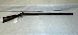 PERCUSSION FULL STOCK KENTUCKY STYLE RIFLE, CAL APPROXIMATELY 40, 1 RAMROD,