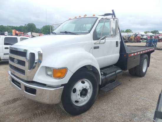 2009 Ford F650 Flatbed Truck, s/n 3FRWF65N99V109290: S/A, 11' Bed, Cat C7 E