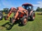 Kubota M6800 MFWD Tractor, s/n 64332: Woods 1027 Loader, PTO, Meter Shows 3