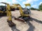 Daewoo Solar 030 Mini Excavator, s/n 0172: 2-post Canopy, Blade, Rubber Tra