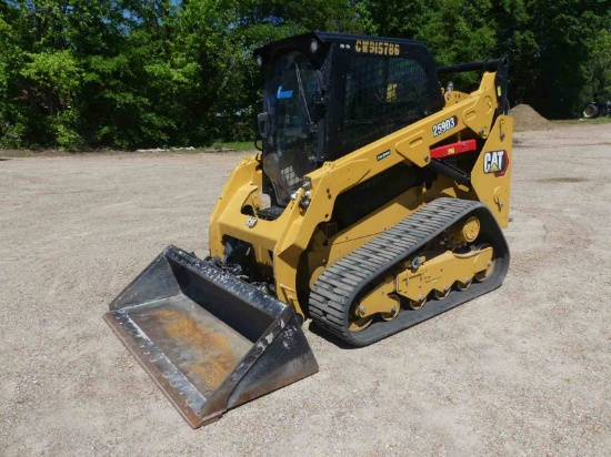 2022 Cat 259D3 Skid Steer, s/n CW915786: Encl. Cab, Rubber Tracks, Hyd. WC