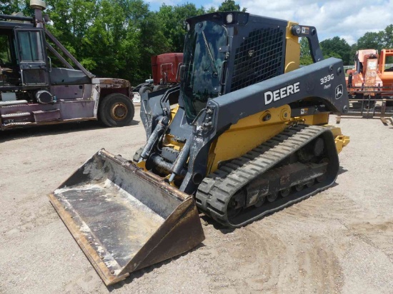 2016 John Deere 333G Skid Steer, s/n 1T0333GKHGF305672: Encl. Cab, GP Bkt.,