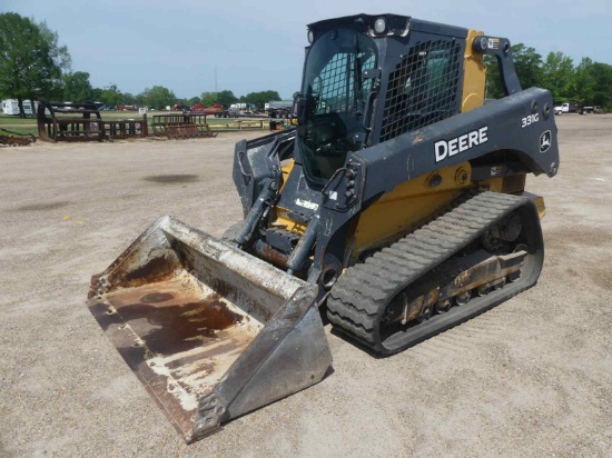 2017 John Deere 331G Skid Steer, s/n 1T0331GHRHF313858: C/A, Heat, Joystick