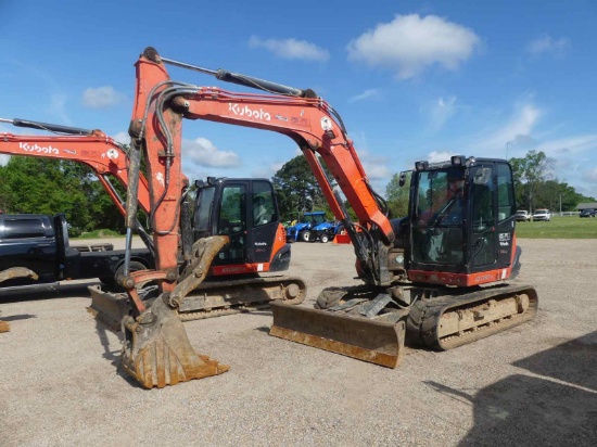 2020 Kubota KX080-4 Mini Excavator, s/n 10779: C/A, Blade, Hyd. Thumb, Rubb