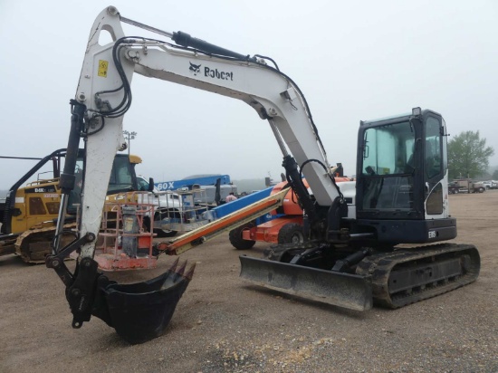 2015 Bobcat E85 Midi Excavator, s/n B34S12334: C/A, Heat, Blade, Rubber Tra