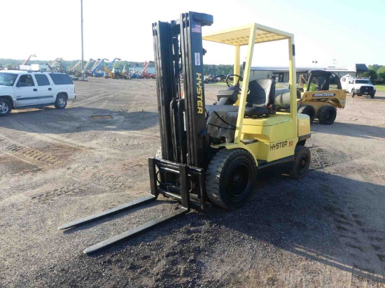 Hyster H50 Forklikft, s/n H177B12323W: LP Gas, Triple Stage Mast, Side Shif