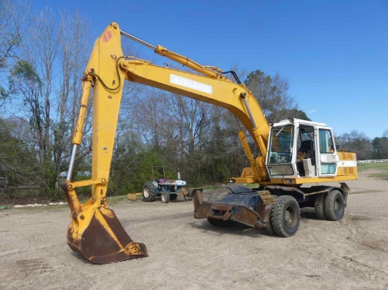 Hyundai Robex 200W-2 Rubber-tired Excavator, s/n E402CK10339: Encl. Cab, Me