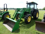 John Deere 2755 MFWD Tractor, s/n 02755W719684: Cab, Loader w/ Bkt., Meter