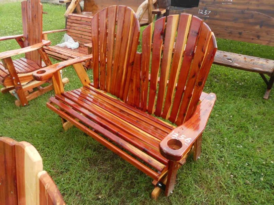 Cedar Glider Loveseat