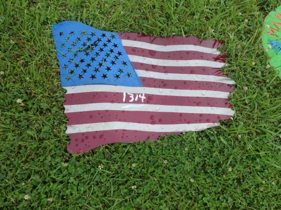 Metal American Flag