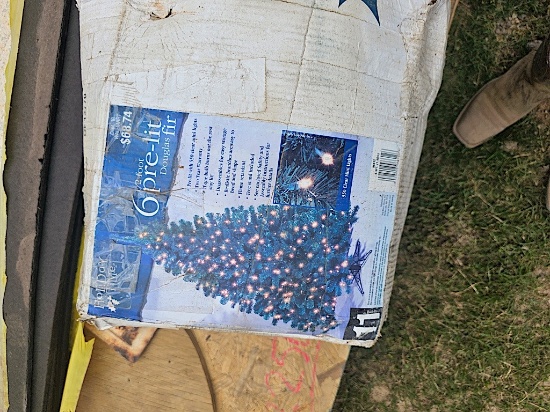4.8 sheet of plywood, Misc Wood, 2 propane tanks, Christmas Tree