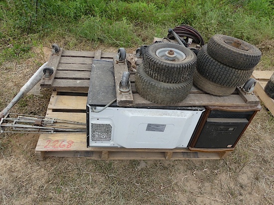 Microwave, Spray Paint Machine, Black and Decker Inflater, Electric Heater